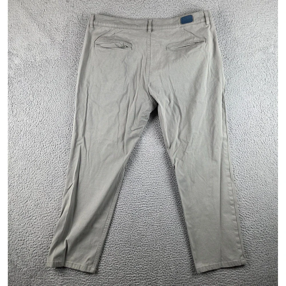 Mugsy Damens Pants Mens 40x30 Gray Straight Stretch‎ Chino Casual Work Comfort